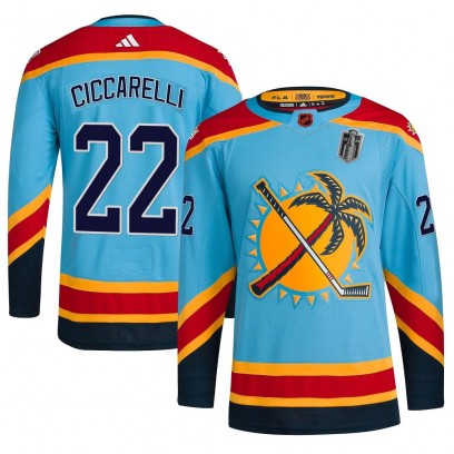 Youth Authentic Florida Panthers Dino Ciccarelli Adidas Reverse Retro 2.0 2024 Stanley Cup Final Jersey - Light Blue