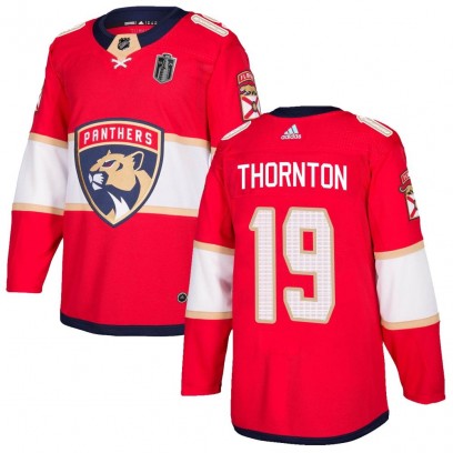 Youth Authentic Florida Panthers Joe Thornton Adidas Home 2024 Stanley Cup Final Jersey - Red