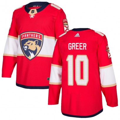 Men's Authentic Florida Panthers A.J. Greer Adidas Home Jersey - Red