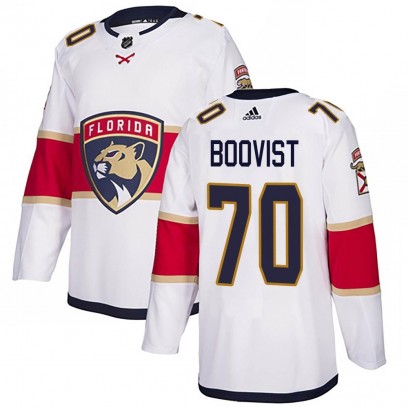 Men's Authentic Florida Panthers Jesper Boqvist Adidas Away Jersey - White