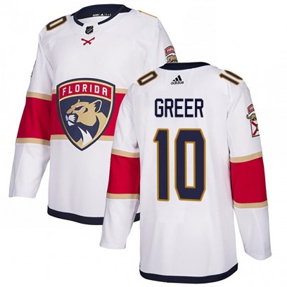 Men's Authentic Florida Panthers A.J. Greer Adidas Away Jersey - White