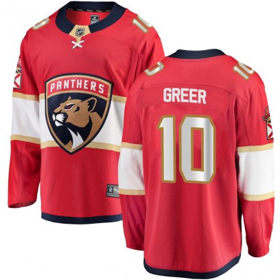 Youth Breakaway Florida Panthers A.J. Greer Fanatics Branded Home Jersey - Red